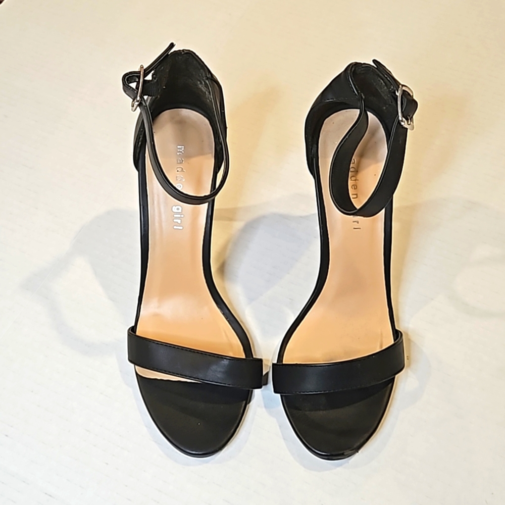 Madden Girl G-Rissa 4 inch black heel sandals size 7.5 - Picture 2 of 11